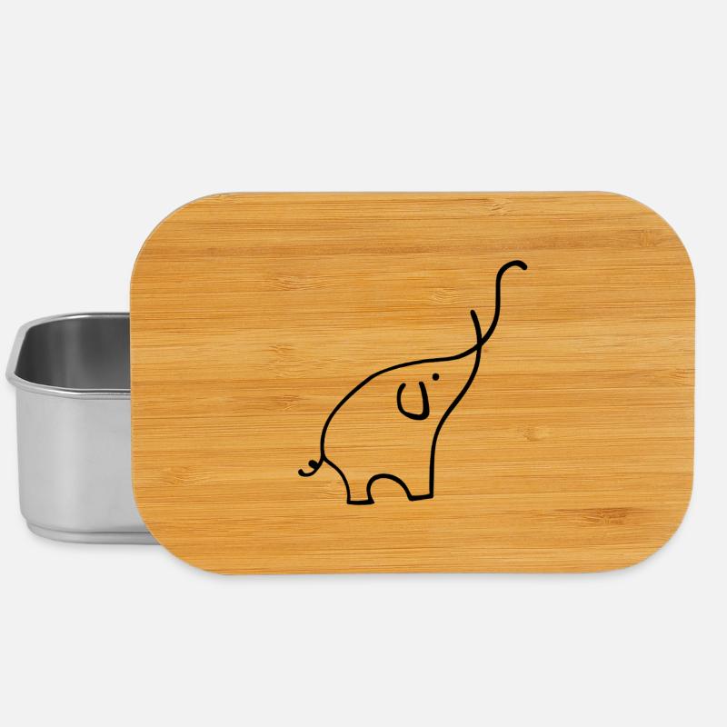 Elefant - Lunch Box - Silber