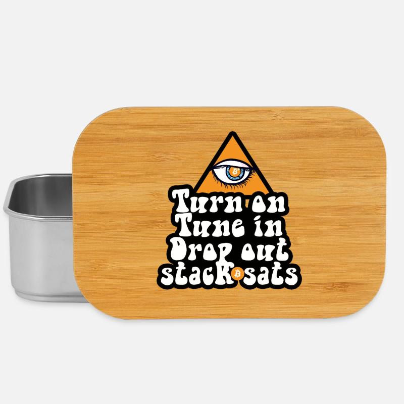 Bitcoin - Turn On Tune In Drop Out Stack Sats - Lunch Box - Silber