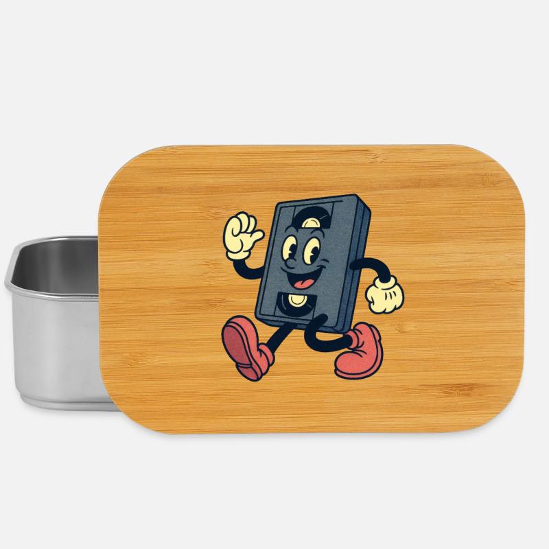 Cassette VHS heureuse - Boîte à goûter - argent