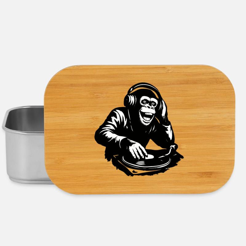 DJ The Monkey Danse à la Banksy - Boîte à goûter - argent