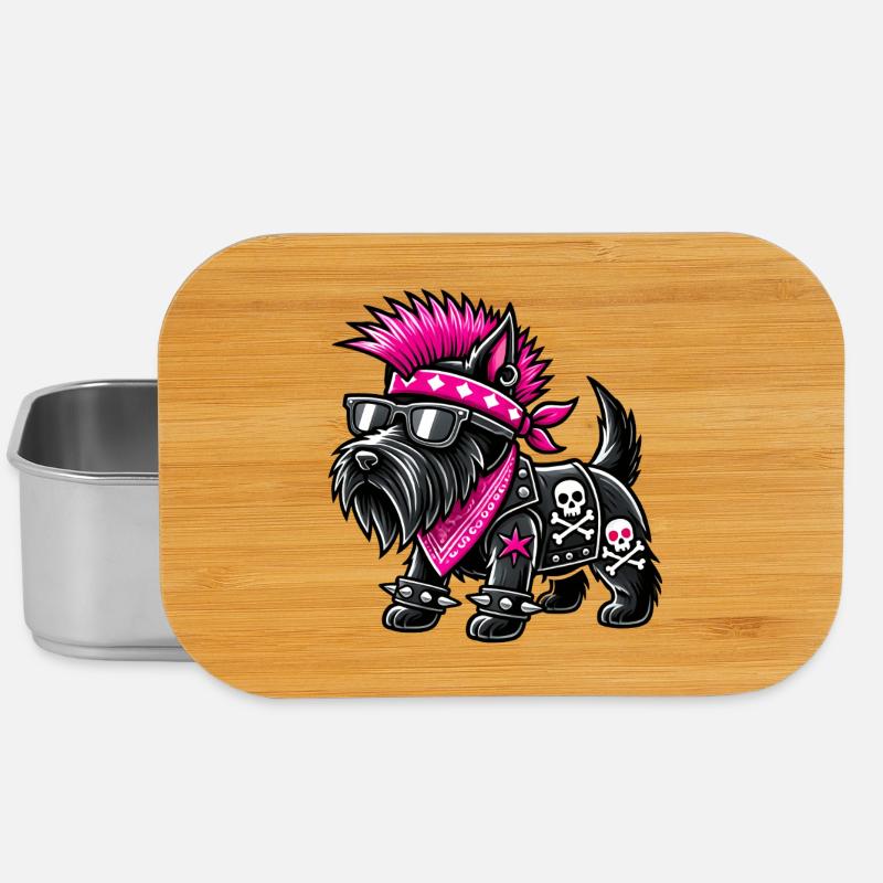 Scottish Terrier Punk Musik - Lunch Box - Silber