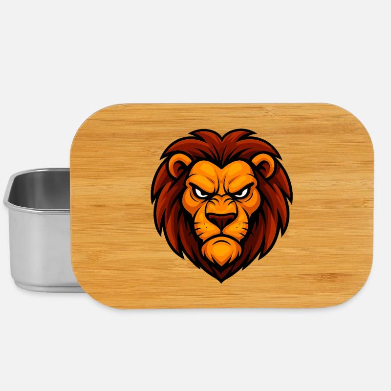 Angry Lion - Lunch Box - silver
