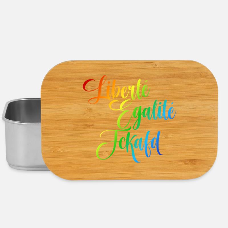 Regenbogen Liberté Égalité Fraternité - Lunch Box - Silber