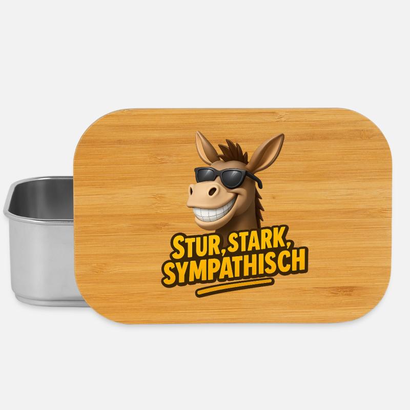 Stubborn, strong, likeable – The donkey with style - Lunch Box - silver
