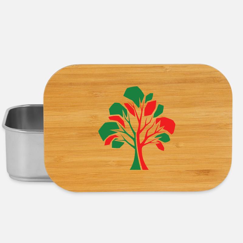 Abstrakter Baum – Herbstverbindung - Lunch Box - Silber