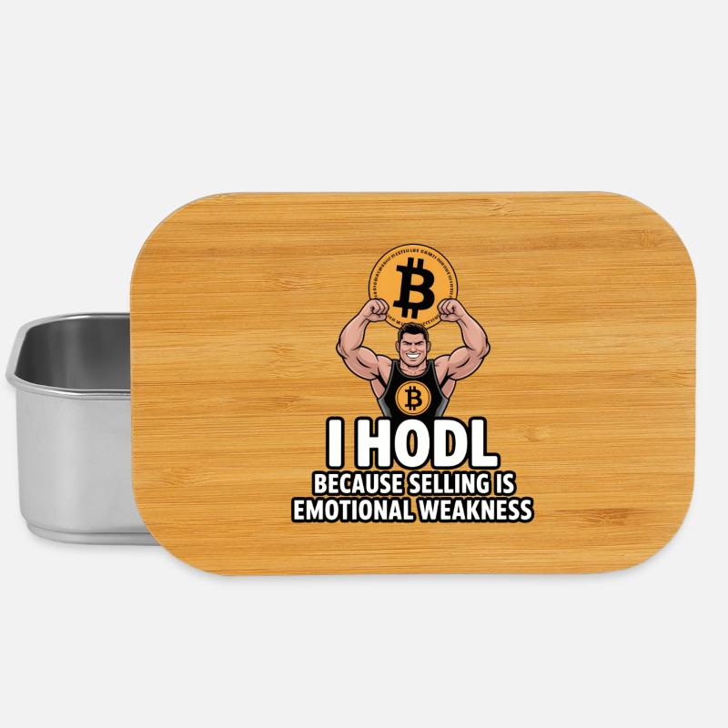 Conception motivante Bitcoin HODL - Boîte à goûter - argent