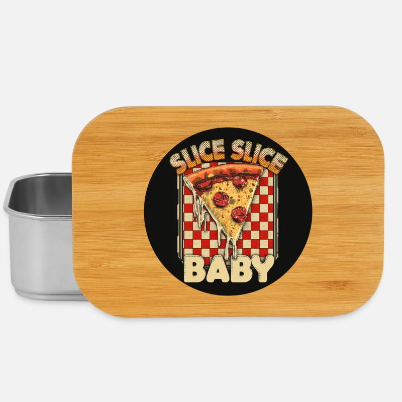 Pizza Slice Baby Design - Lunch Box - Silber
