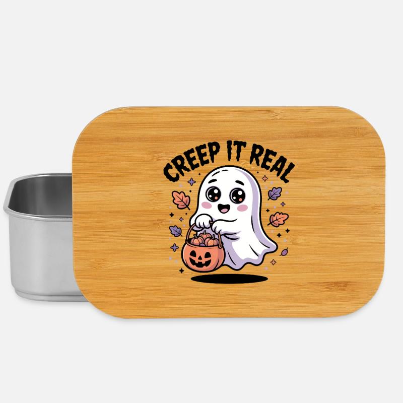 Creep It Real Cute Ghost - Lunch Box - silver