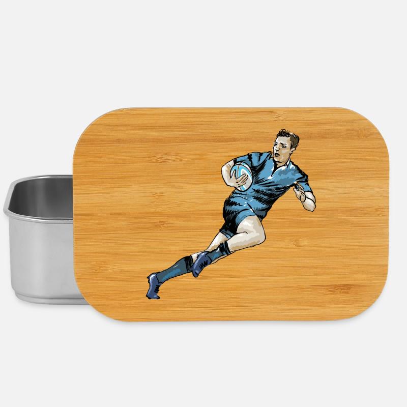 Rugby - Boîte à goûter - argent