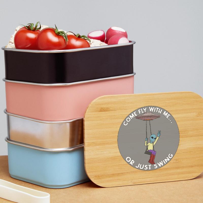 Komm, flieg mit mir oder schwing einfach Alien UFO Lunch Box
