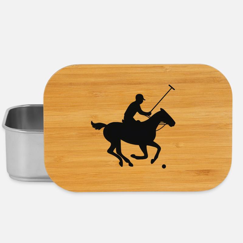 Conception de la silhouette d’un jockey au galop - Boîte à goûter - argent