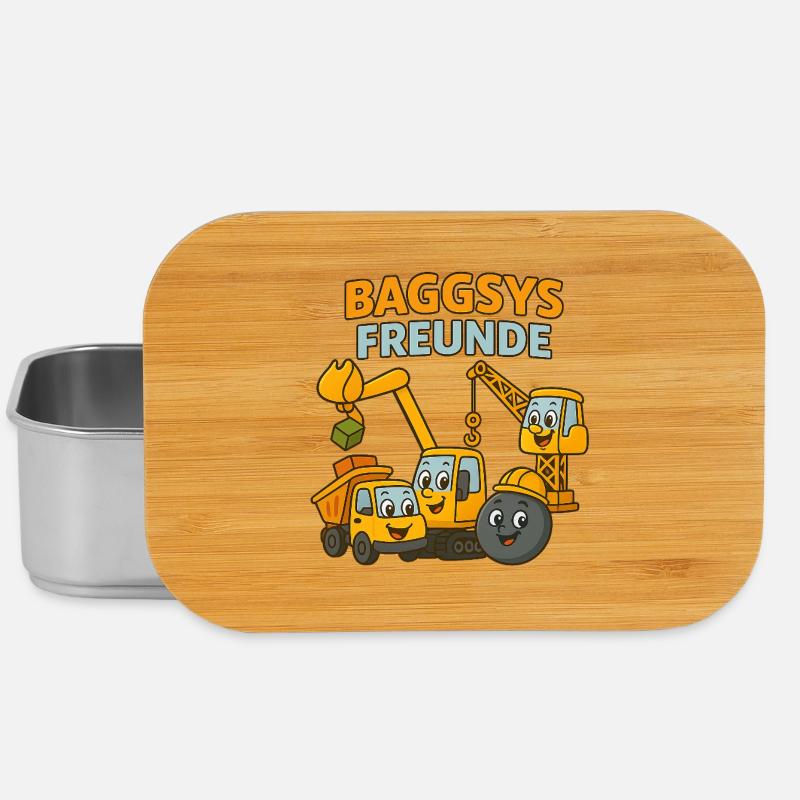 Baggsy Freunde Baugeräte Design - Lunch Box - Silber