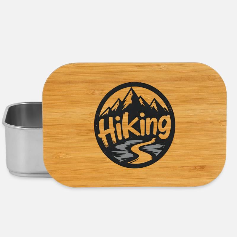 Adventurous mountain hiker eye-catcher - Lunch Box - silver