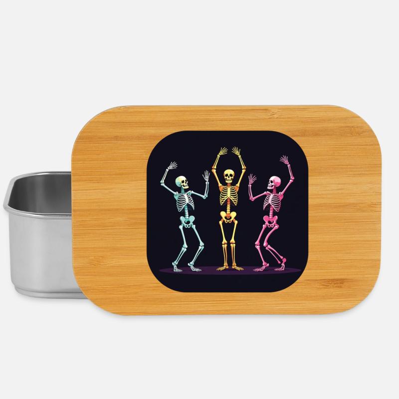 Halloween Skeleton Dancer Dancing - Lunch Box - silver