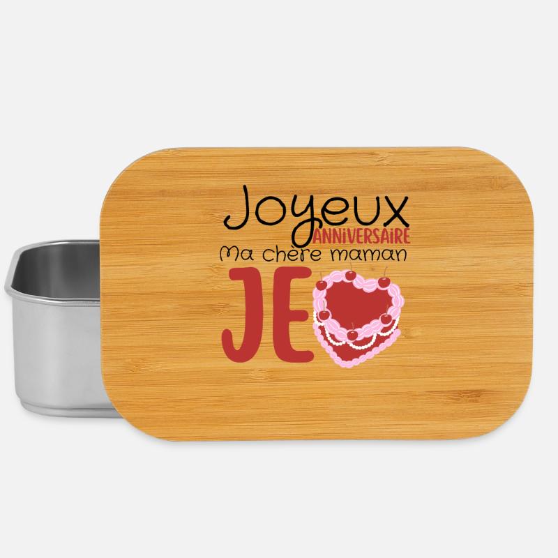 Joyeux anniversaire maman  - Boîte à goûter - argent