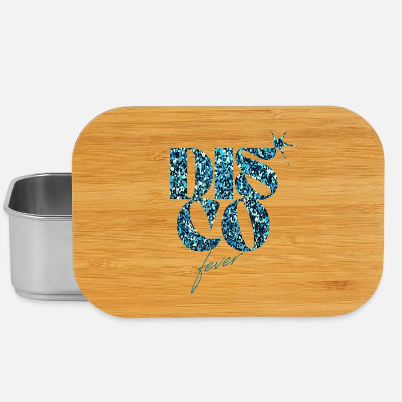 Paillettes Disco Fever Blue Design - Boîte à goûter - argent