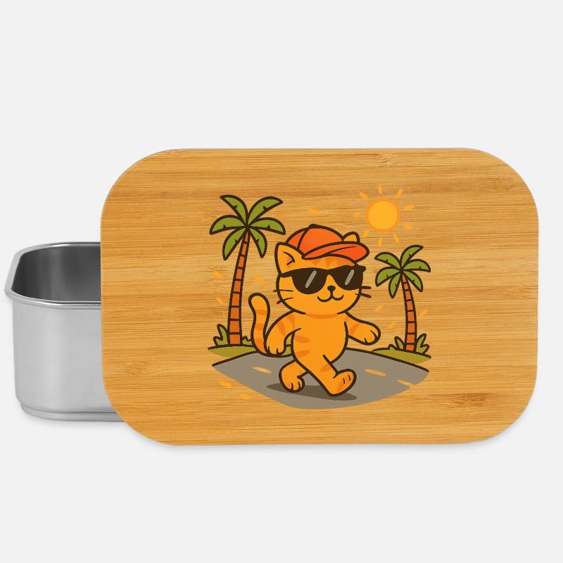 Tropical Cat Sunglasses - Lunch Box - silver
