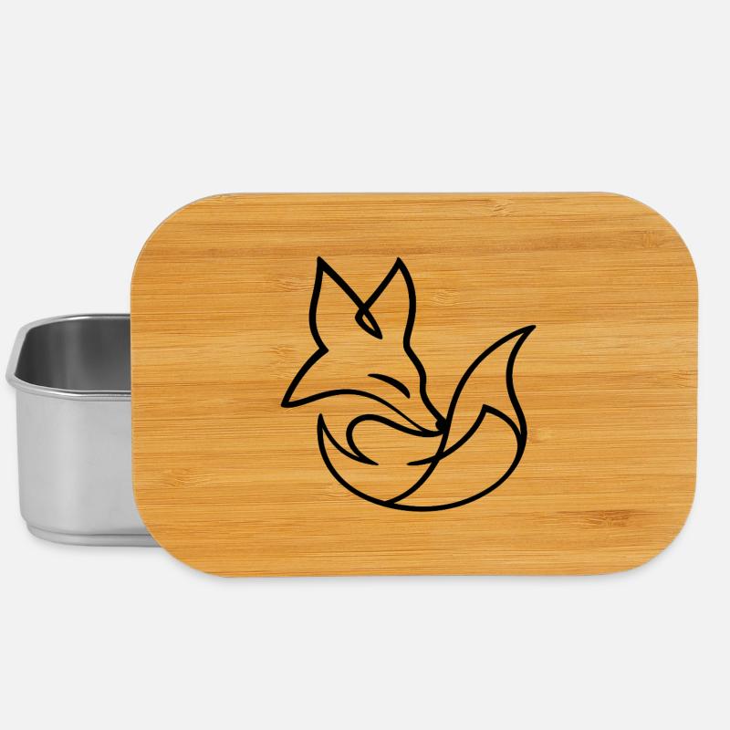 One_Line_Fuchs - Lunch Box - Silber