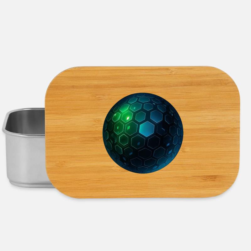 Neon Hexagon Kugel - Lunch Box - Silber