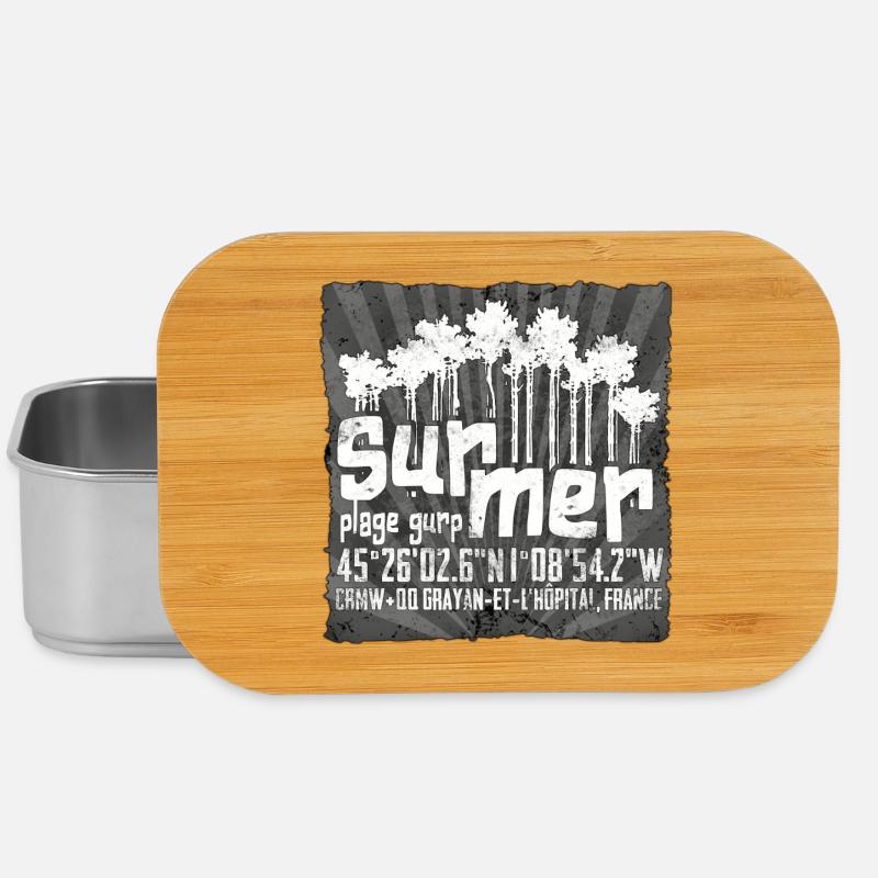 Silhouettes Grunge de la forêt d’été - Boîte à goûter - argent