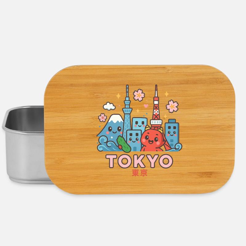 Kawaii Tokyo Skyline - Boîte à goûter - argent