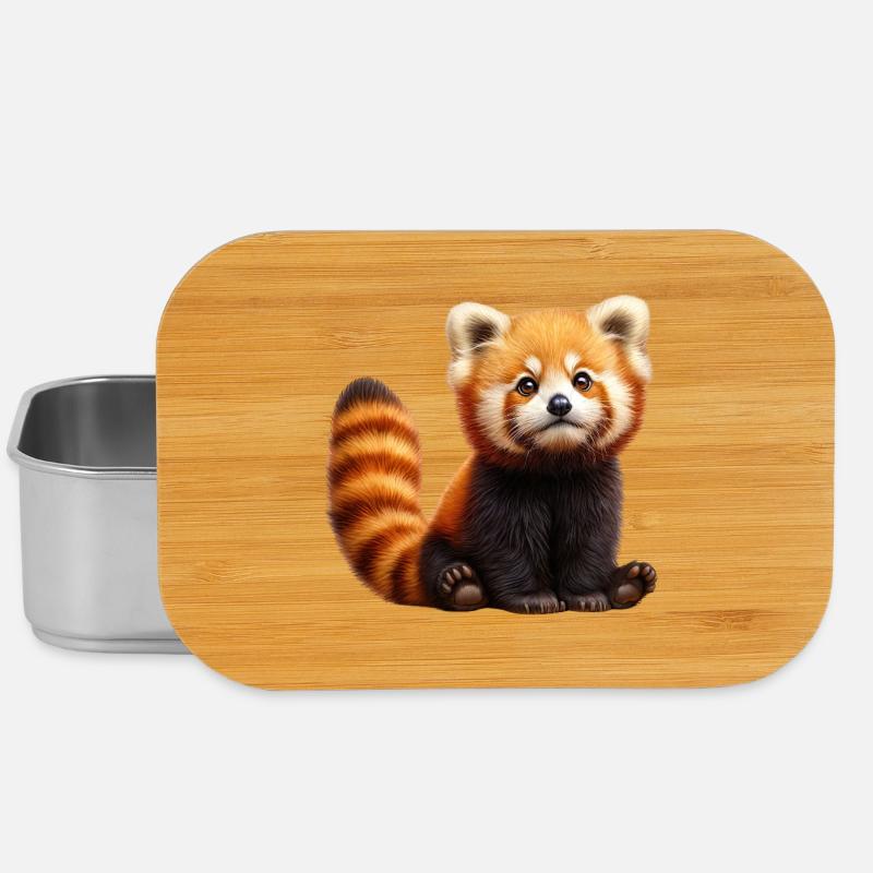 Panda Roux Peluche Adorable - Boîte à goûter - argent