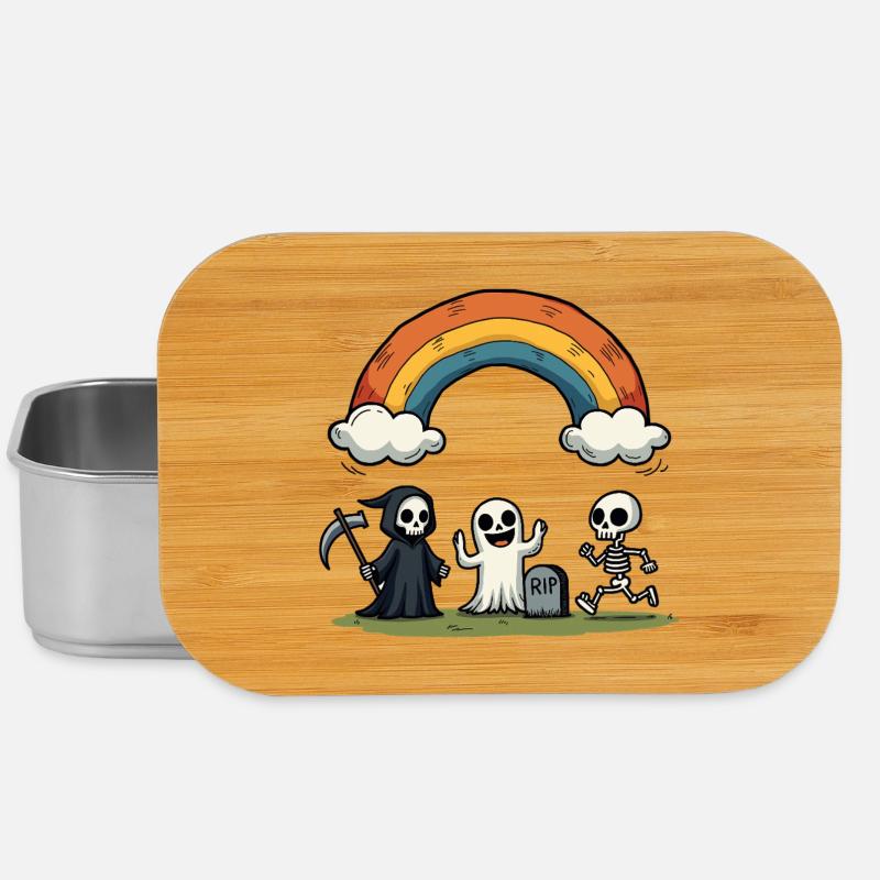 Tod & Freunde Halloween Regenbogen-Szene - Lunch Box - Silber