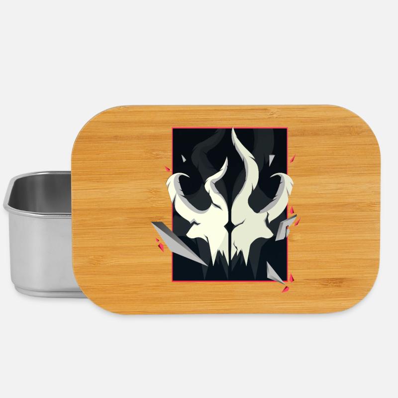 Horned Skull – Red Accent Edition - Lunch Box - silver
