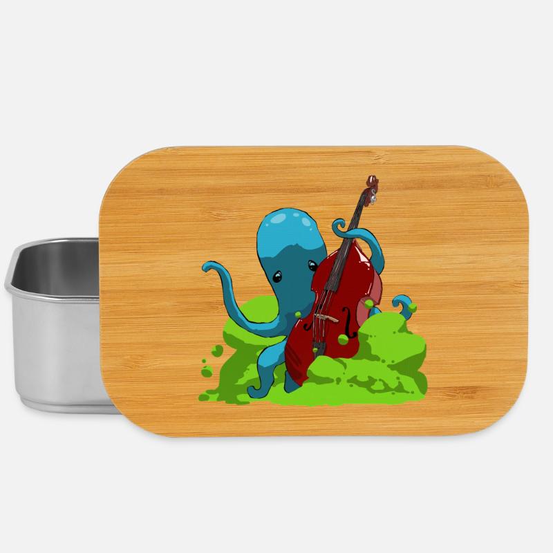 Octopus joue de la basse - Boîte à goûter - argent