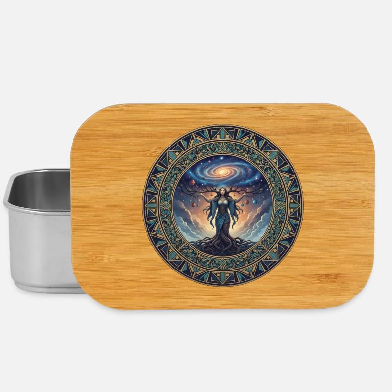 Kosmische Gaia Mandala - Lunch Box - Silber