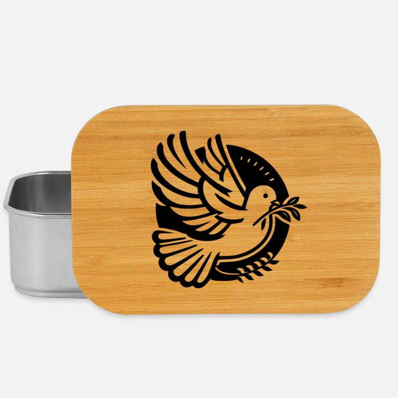 Friedenstaube – Symbol der Hoffnung - Lunch Box - Silber