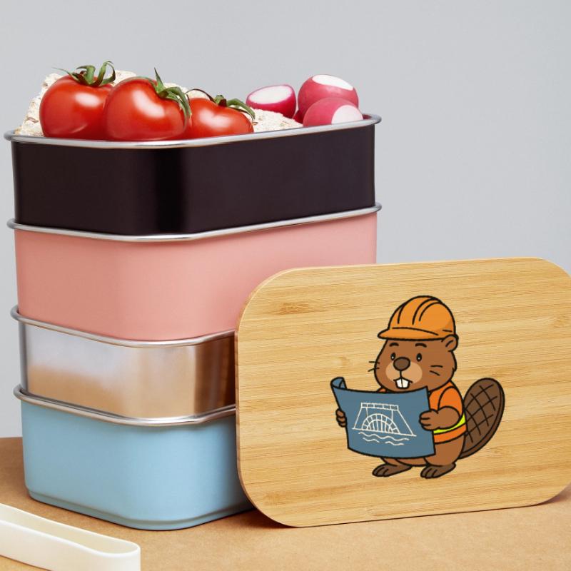 Beaver Construction Worker Bob Master Builder Plan Construction Dam Lunch Box