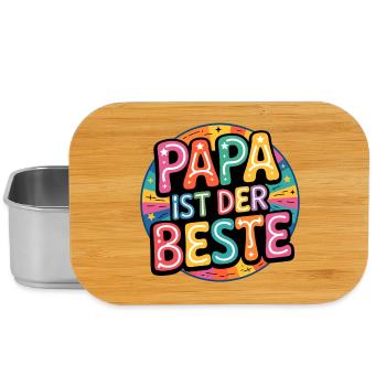 Papa ist der Beste - Lunch Box - Silber - Vorne