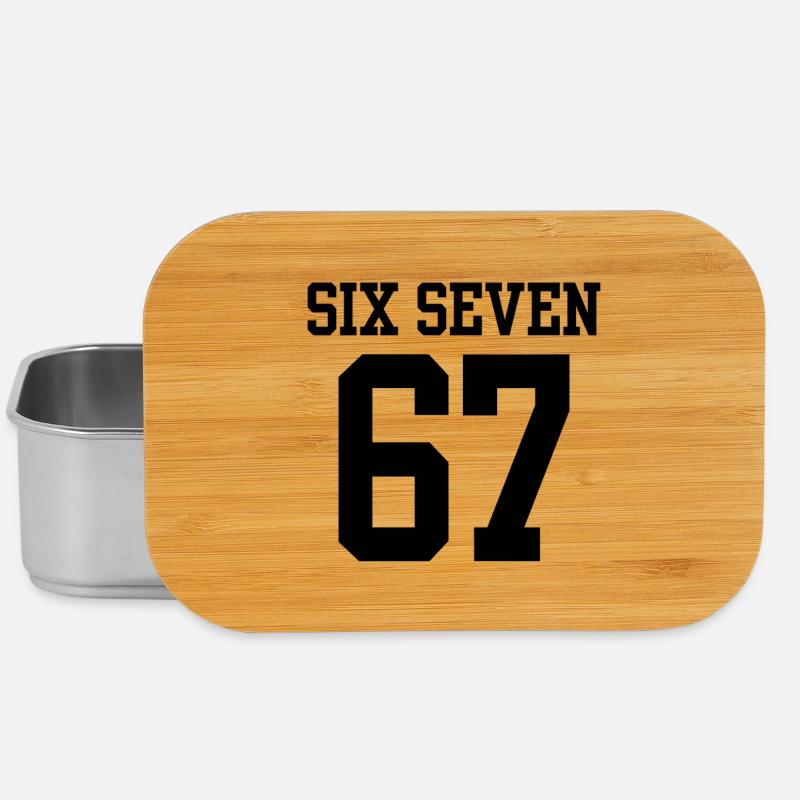 Keep Calm Six Seven Meme Viral Humor Apparel - Lunch Box - silver