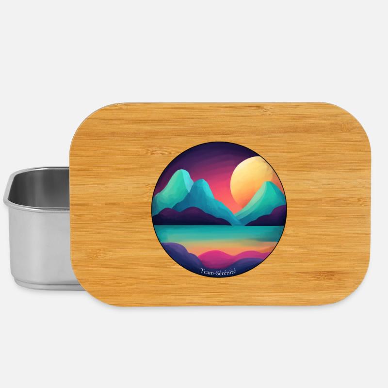 Mountain Sunset Lake - Lunch Box - Silber