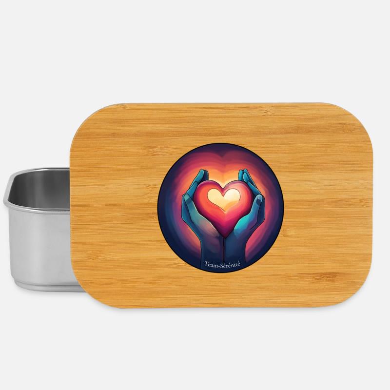 Herz in der Hand - Lunch Box - Silber