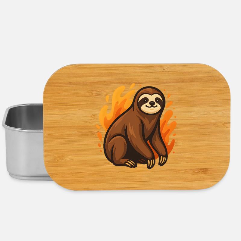Flammendes Faultier - Lunch Box - Silber