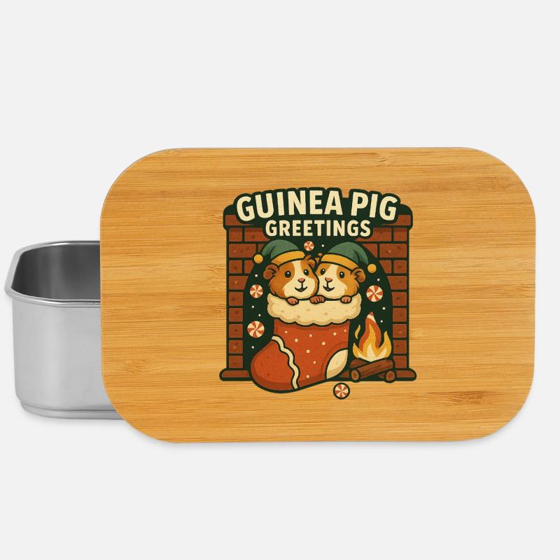 Guinea Pig Greetings - Lunch Box - silver