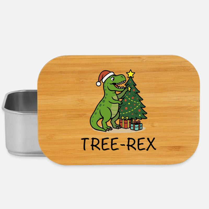 Tree-Rex – Ugly Christmas Style - Lunch Box - Silber
