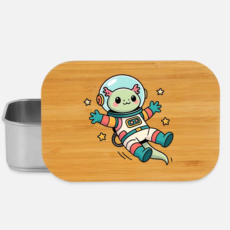 Axolotl Astronaute Kawaii - Boîte à goûter - argent