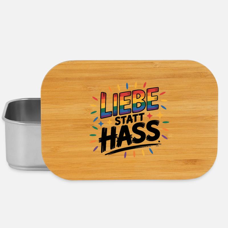 Liebe statt Hass - Cool Pride Logo - Lunch Box - Silber