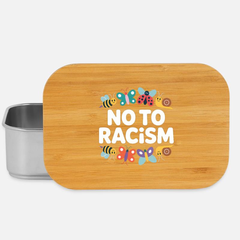 Non au racisme - Logo Cool Pride - Boîte à goûter - argent