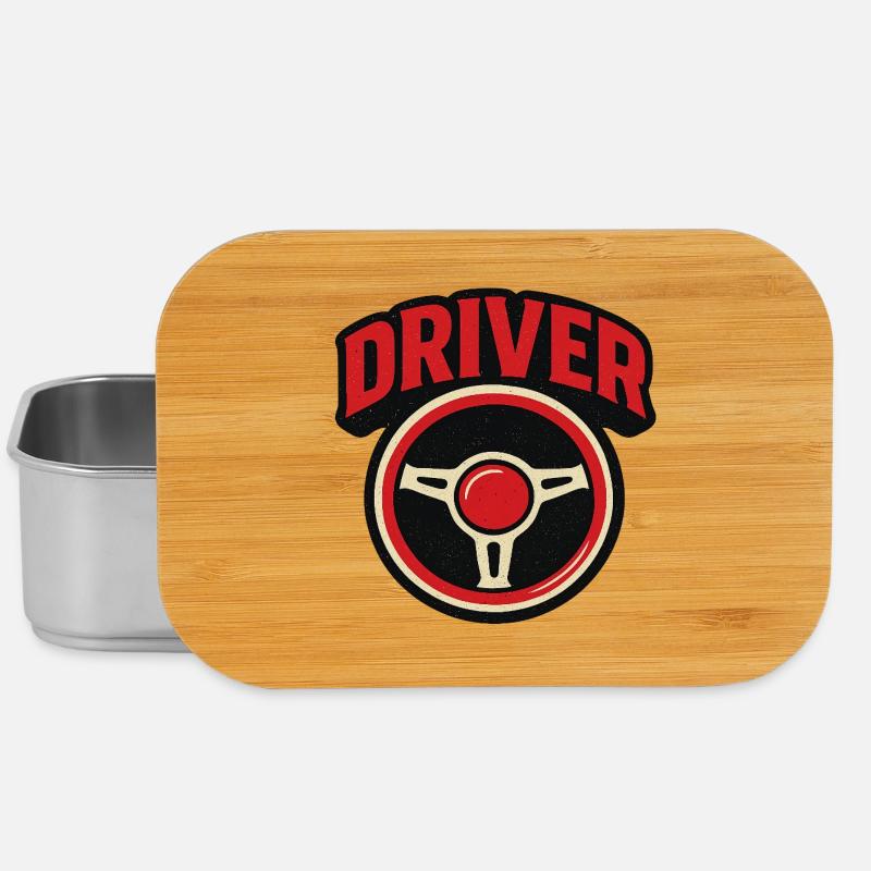 Emblème du volant Retro Driver Sport - Boîte à goûter - argent