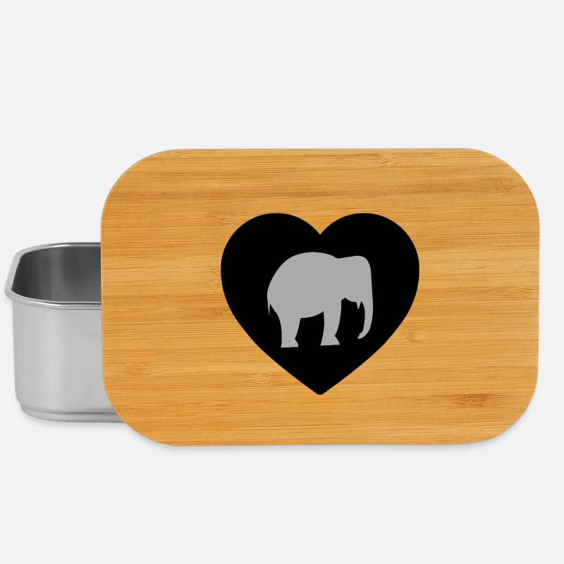 Elefant - Lunch Box - Silber