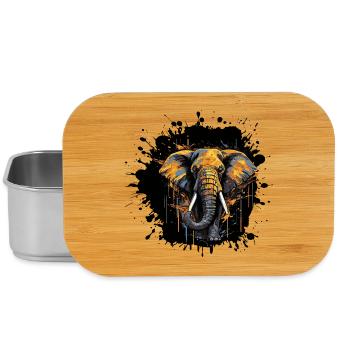 Elefant Splash - Lunch Box - Silber - Vorne