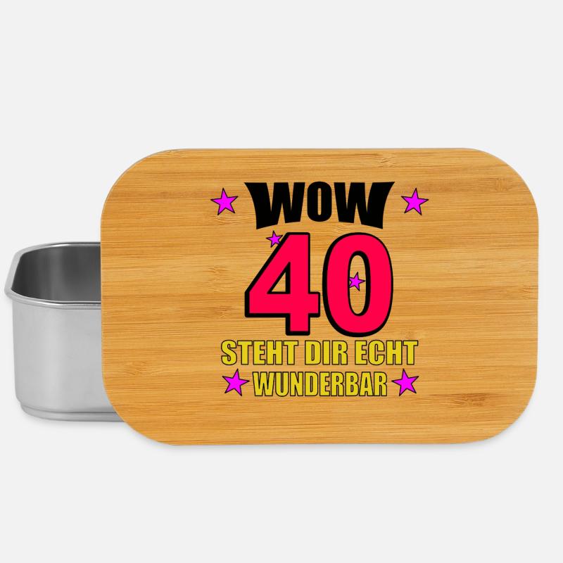 40 Geburtstag Wunderbar Neon - Lunch Box - Silber
