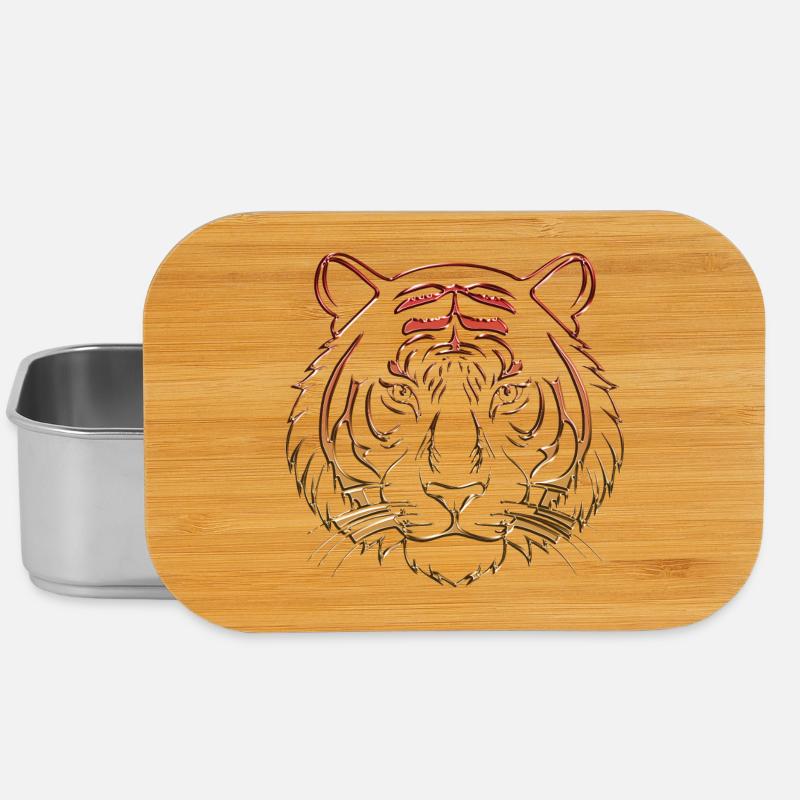 Orange chromé chrome tigre métallique - Boîte à goûter - argent