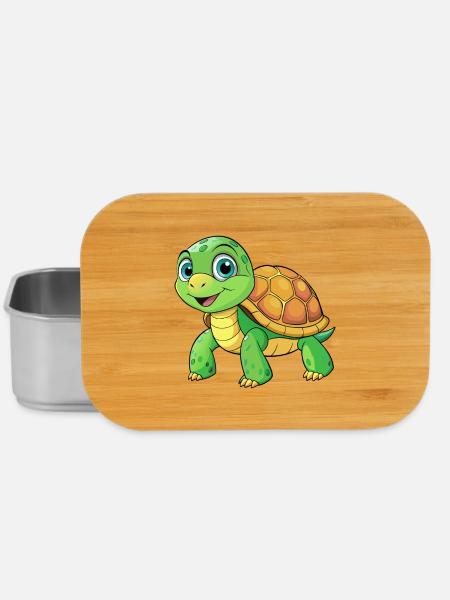 Cartoon-Schildkröte - Lunch Box - Silber