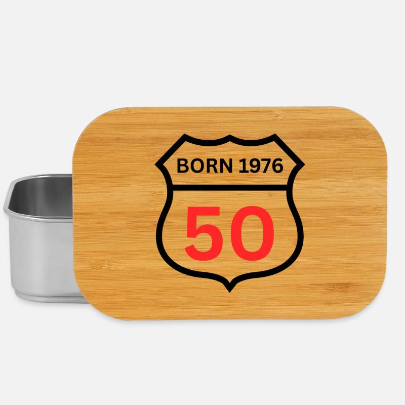 Né en 1976 – 50 ans sur la route - Boîte à goûter - argent