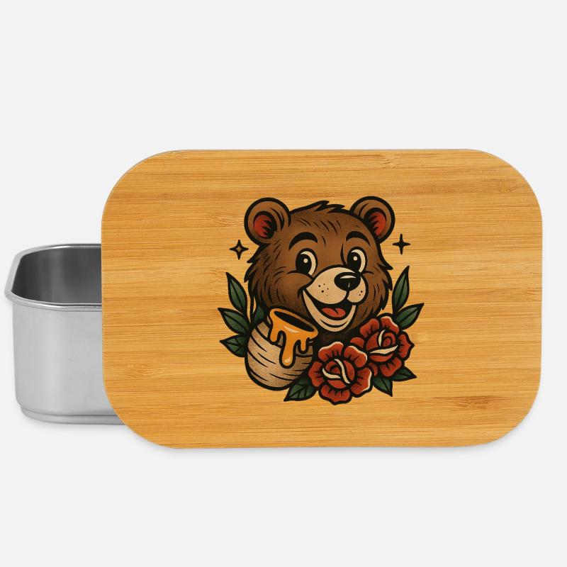 Honigbär  - Lunch Box - Silber